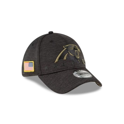 Carolina Panthers Gorra | New Era NFL Salute To Service 39thirty Stretch Fit Cap Mexico - Negros